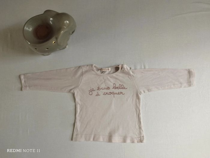 Tee short rose pâle je suis belle a croquer.