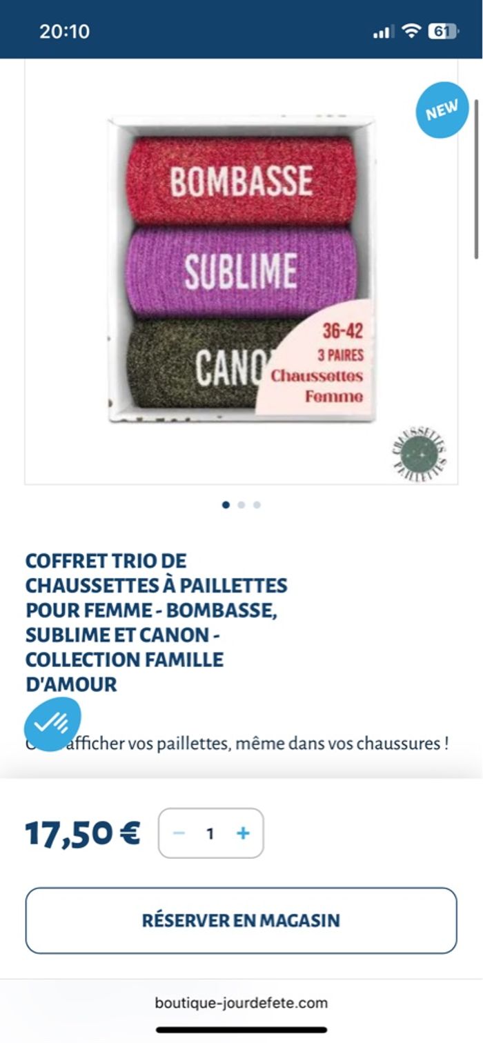 Trio chaussettes paillettes - photo numéro 2