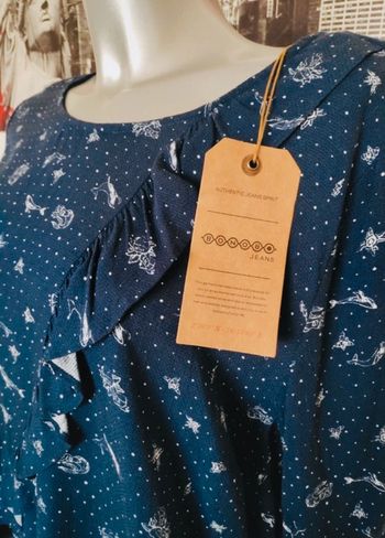 Blouse bleue fleuri Bonobo Taille L