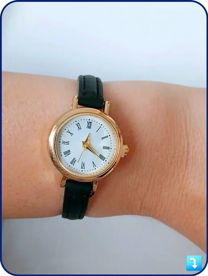 Montre chic au style classique, cadran romain et bracelet raffiné - photo numéro 3