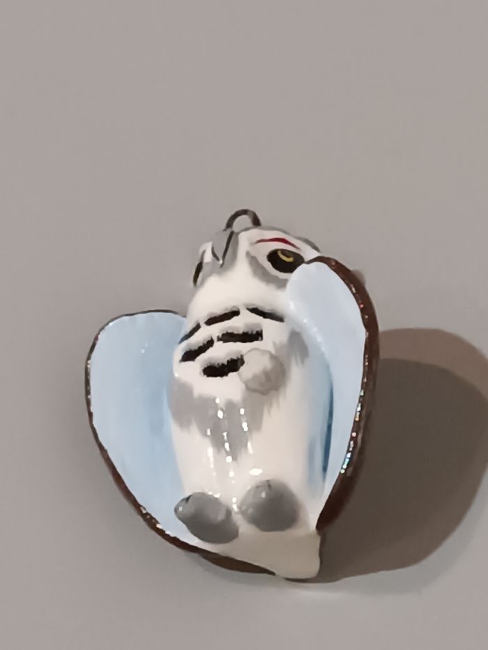 Chouette porcelaine accroche - photo numéro 5