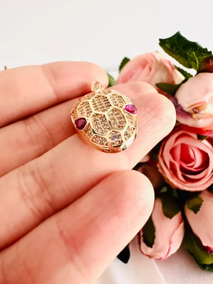 🐍Collier pendentif tête de serpent style joaillerie - photo numéro 7