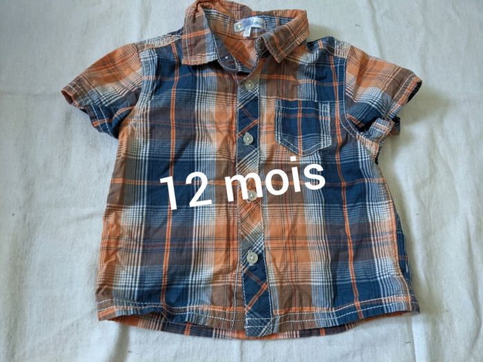 Chemise manches courtes 12 mois