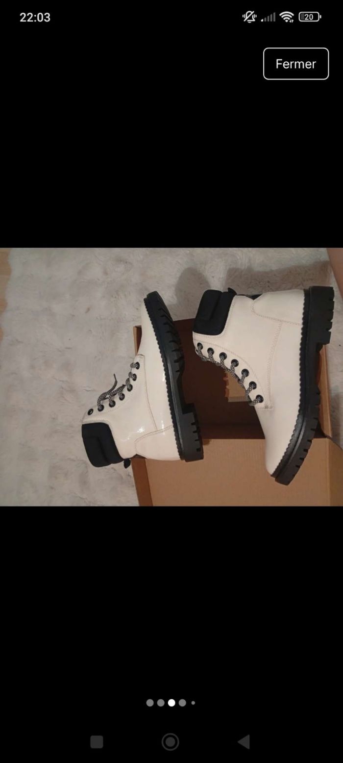 Bottines crème - photo numéro 3