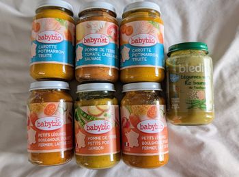 Lot 7 petits pots Bébé Bio (Babybio, Babynat, Blédina) - 6/8 mois+