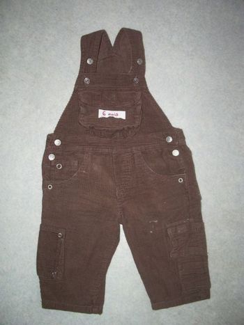 Salopette en velours marron