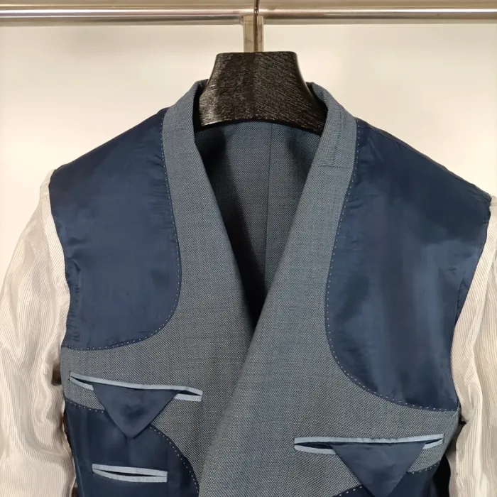 Veste de costume bleue coupe regular Griffe Noire - Taille 50 A476 - photo numéro 15