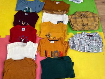 10 tee shirt manches longues et 2 chemises petit bateau TAO sergent major 12 mois