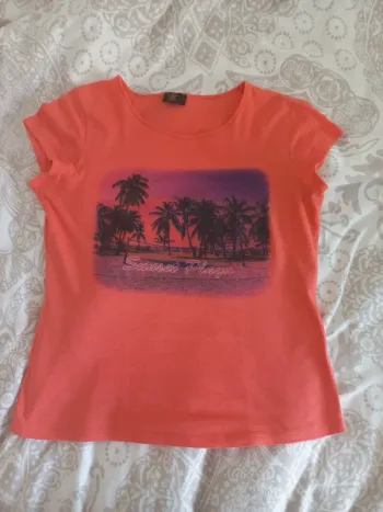 Tee-shirt S Fashion express Orange