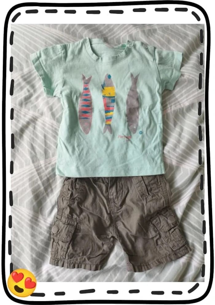 Ensemble été garçon 9 mois Tee-shirt et short