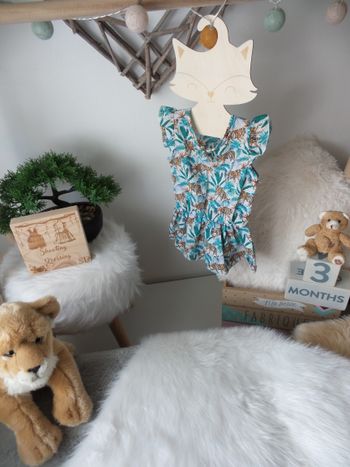 Magnifique robe été jungle tigre Little princess collection bébé fille 3 mois