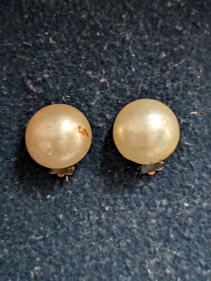 Boucles d'oreilles vintage nacrées