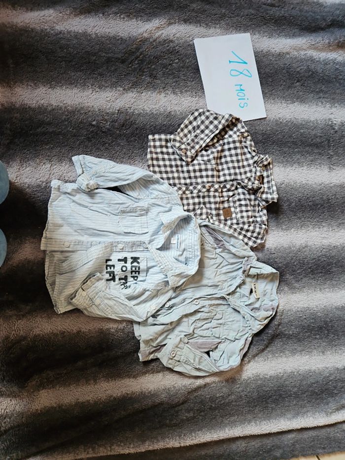 Lot de 3 chemises 18 mois