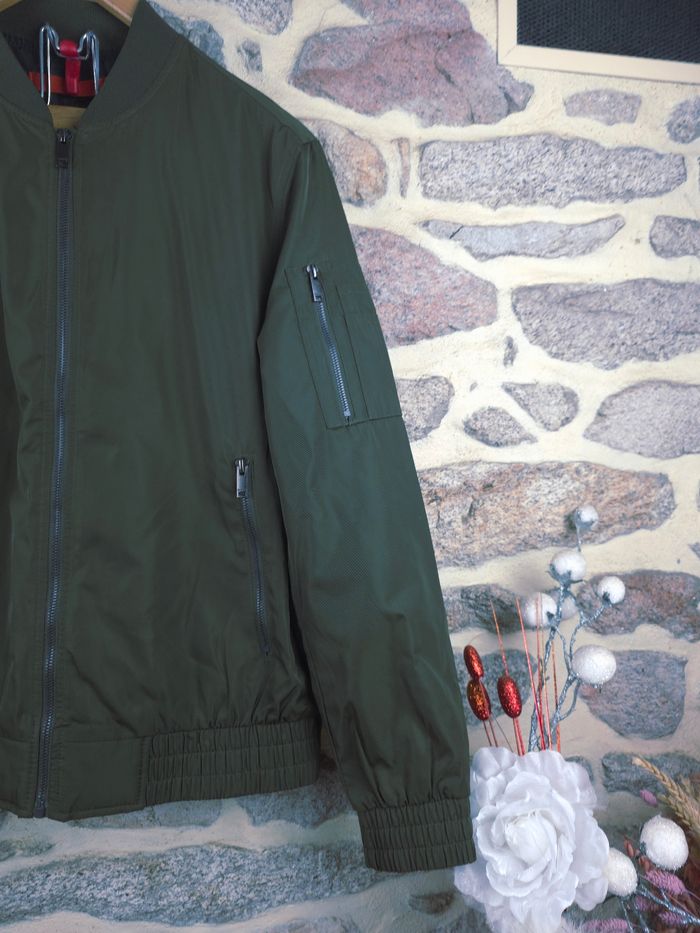 Blouson bombers kaki Homme/ Ado taille M marque Bershka 🎸 - photo numéro 6