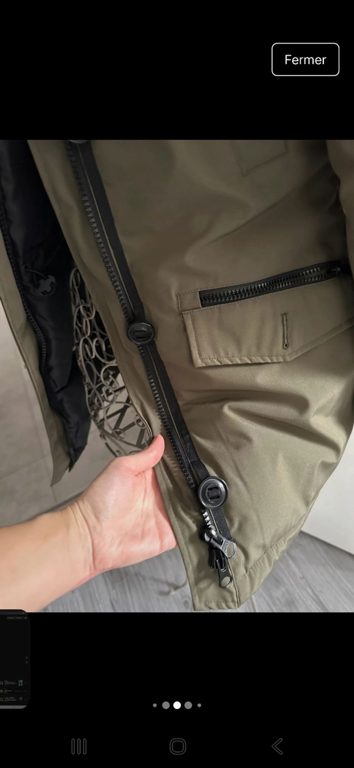 Parka doudoune manteaux kaki - photo numéro 6