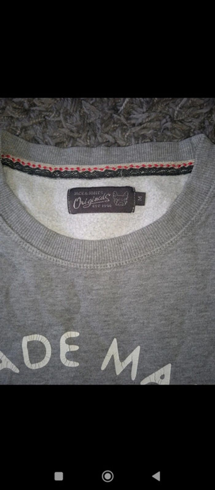 Sweat Jack & Jones gris – Taille M - photo numéro 3