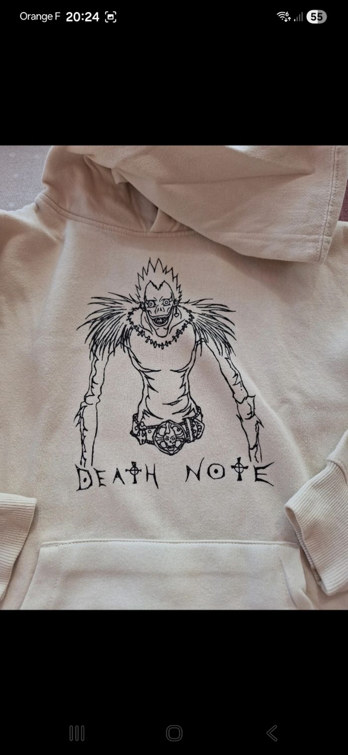 Pull capuche Death Note XS - photo numéro 2