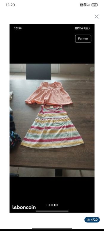 Lot vêtements fille