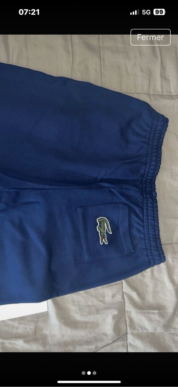 Bas de survêtement Lacoste bleu - photo numéro 2