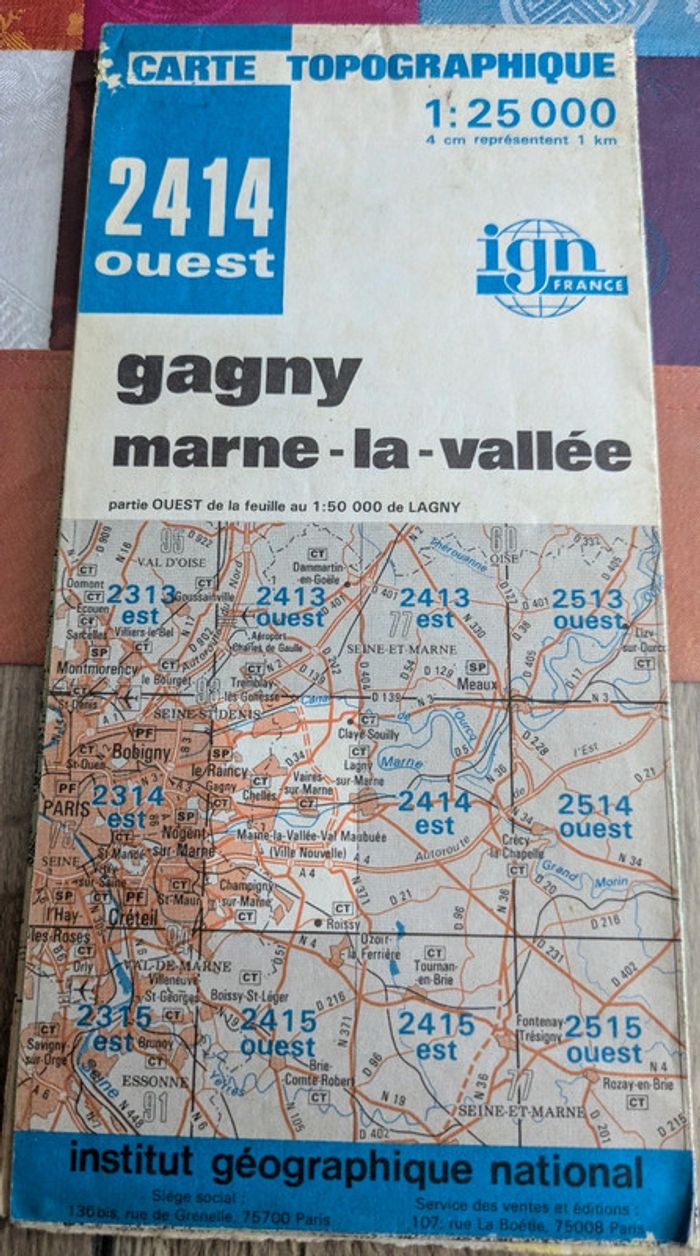 Carte ign marne la vallée - photo numéro 2