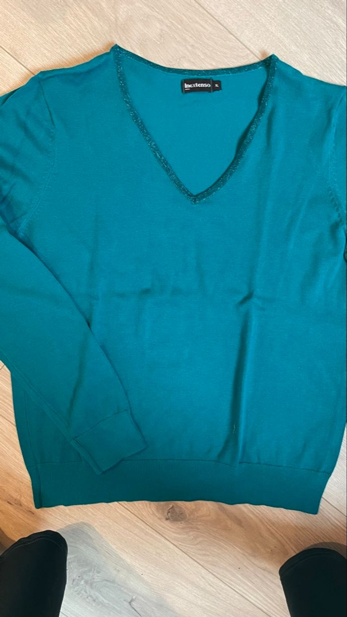 Pull vert émeraude - photo numéro 3