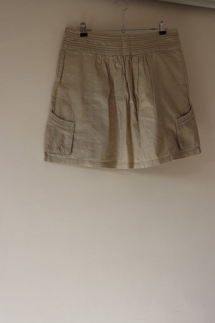 Jupe beige taille 40 Cache Cache