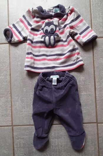 Pyjama 2 pièces fille obaibi 1 mois