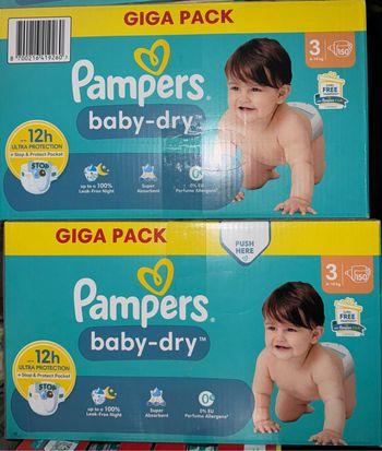 2 giga pack de couches taille  3 baby dry
