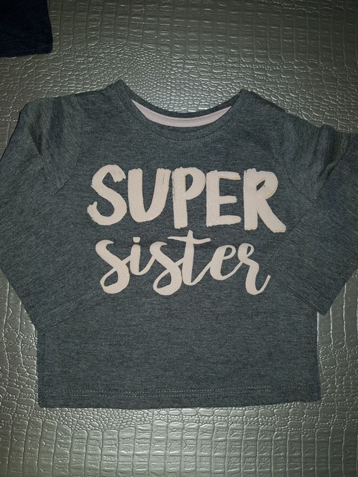 Lot de 2 T-shirts manches longues 9/12 mois - photo numéro 3