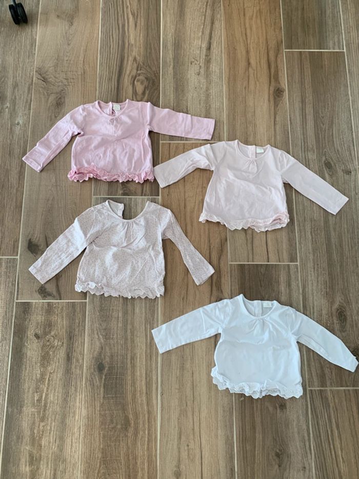 4 t-shirt manches longues Next Baby 12-18 mois