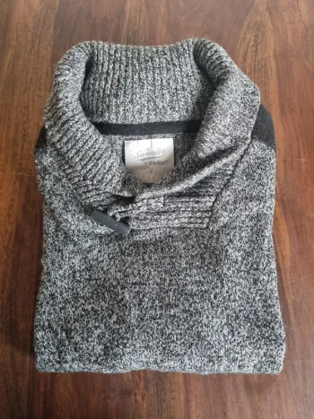 Pull ras de cou gris Celio Homme Taille XS