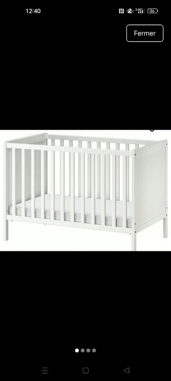 Lit bébé Sundvik Ikea 60 x 120 cm