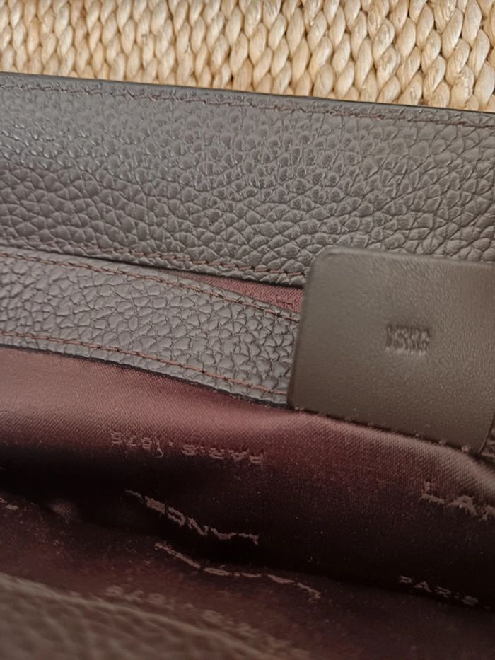 Lancel | saccoche cuir grainé marron foncé - photo numéro 15