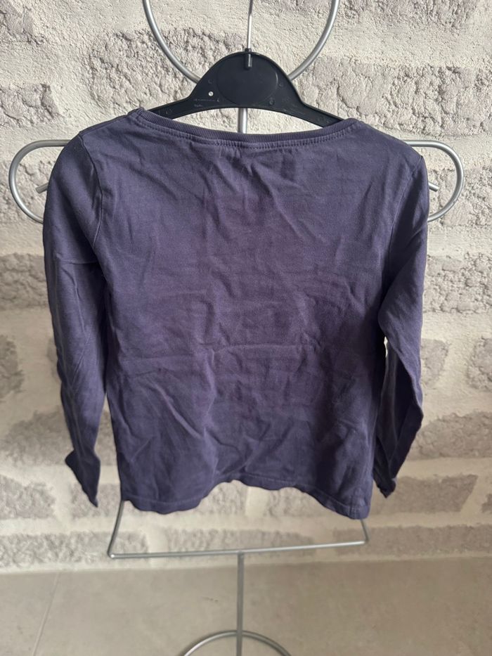 Tee shirt fille okaidi bleu marine 6 ans - photo numéro 3