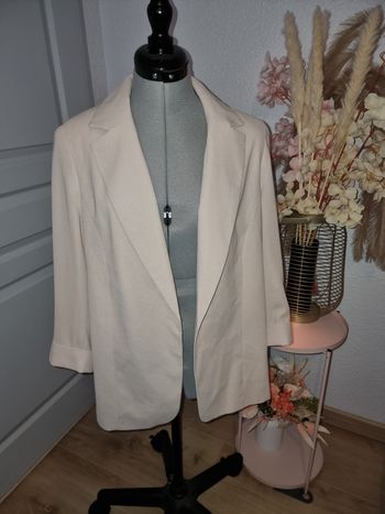 Blazer beige crème- Coupe fluide & élégante