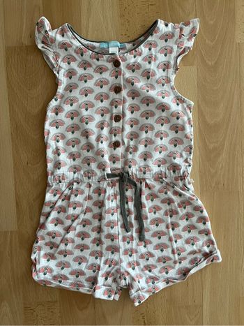 Combinaison short blanc / motifs Obaïbi 24 mois