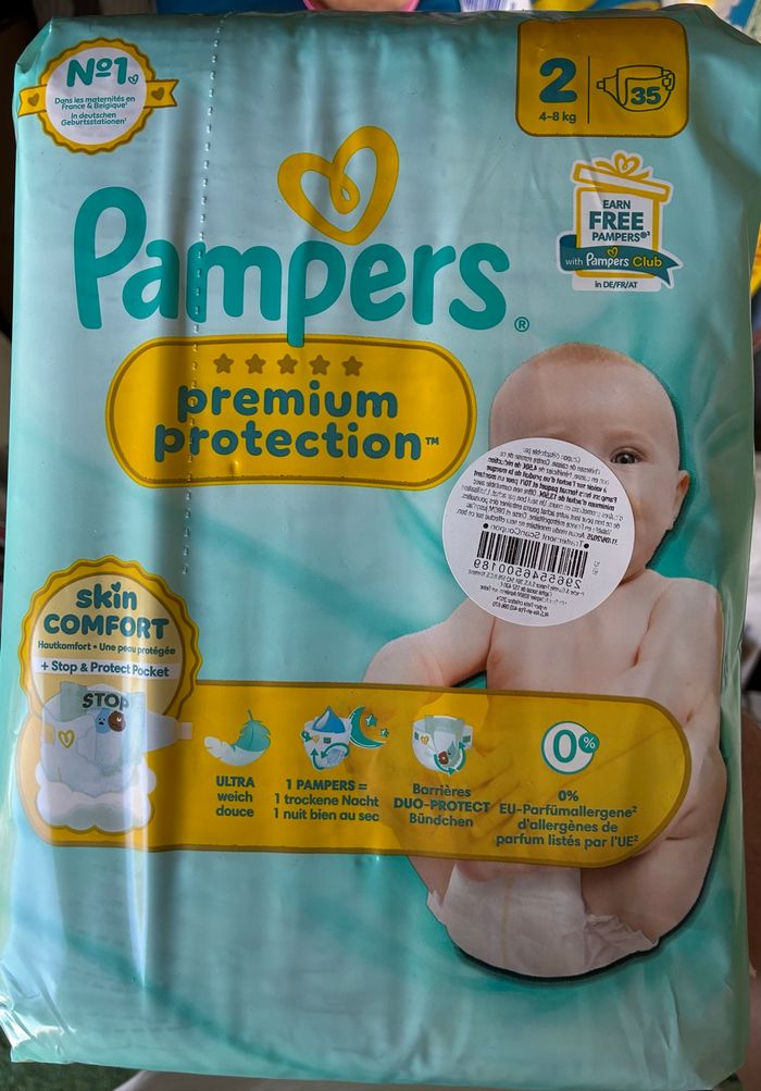 Couches Pampers premium taille 2