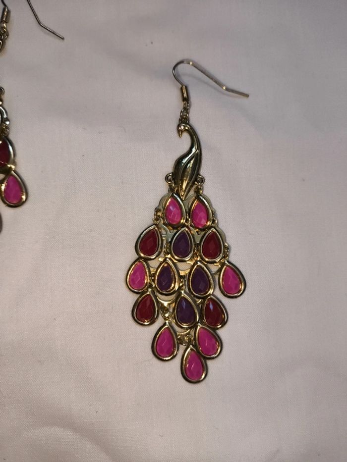 Paire de boucles d'oreilles pendantes - photo numéro 3