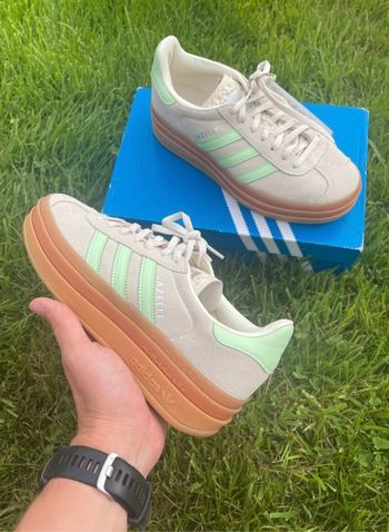 Adidas Gazelle Semi Green Spark Cream White - 37 1/3