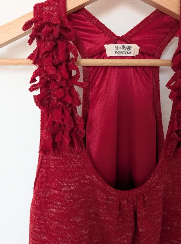Robe rouge chiné - photo numéro 5