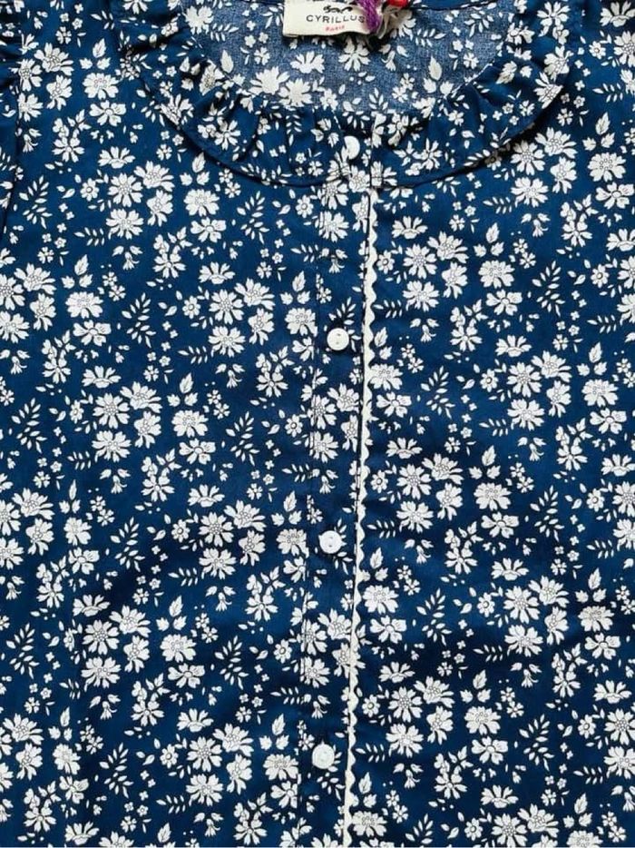 Blouse chemisier fille Cyrillus liberty capel 8 ans neuf étiquette - photo numéro 2