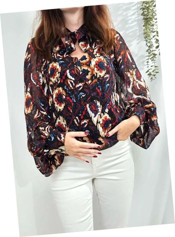 Blouse motif floral taille S