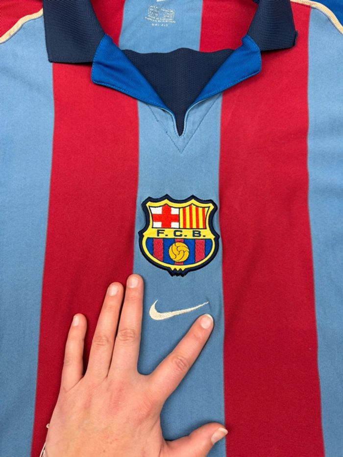 Maillot Fc Barcelone Nike Vintage 2001/2002 Domicile Très Rare - photo numéro 4