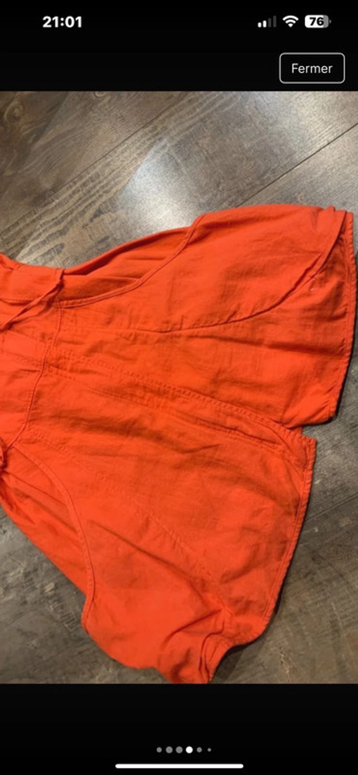 Robe orange sans manche - photo numéro 4