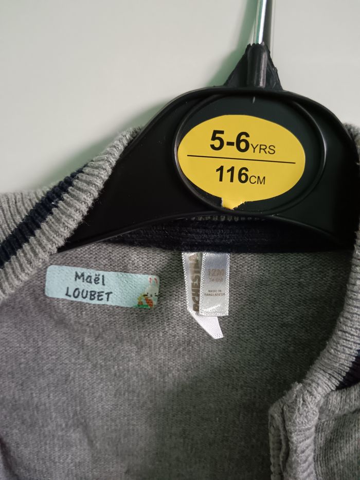 Gilet gris orchestra taille 12 mois - photo numéro 3