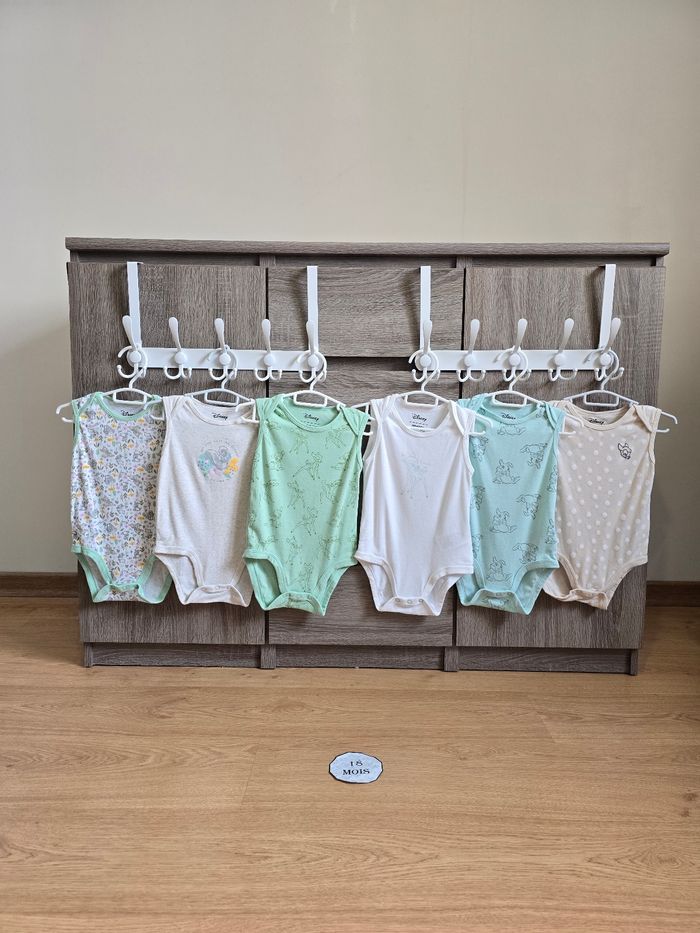 Vêtement Bébé Mixte - Lot de bodies Bambi - Disney - 18 mois