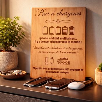 Pancarte bar à chargeurs 