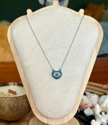 Collier en argent 925 avec pendentif œil protecteur