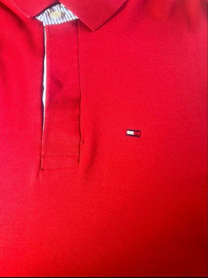 Polo Tommy Hilfiger Rouge - photo numéro 3