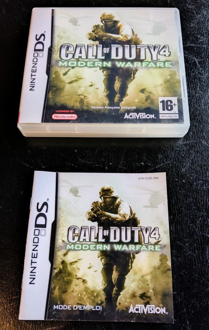 Boîtier+ notice jeu ds call of duty 4 modern Warfare